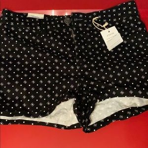 Black and White High Waisted Shorts
